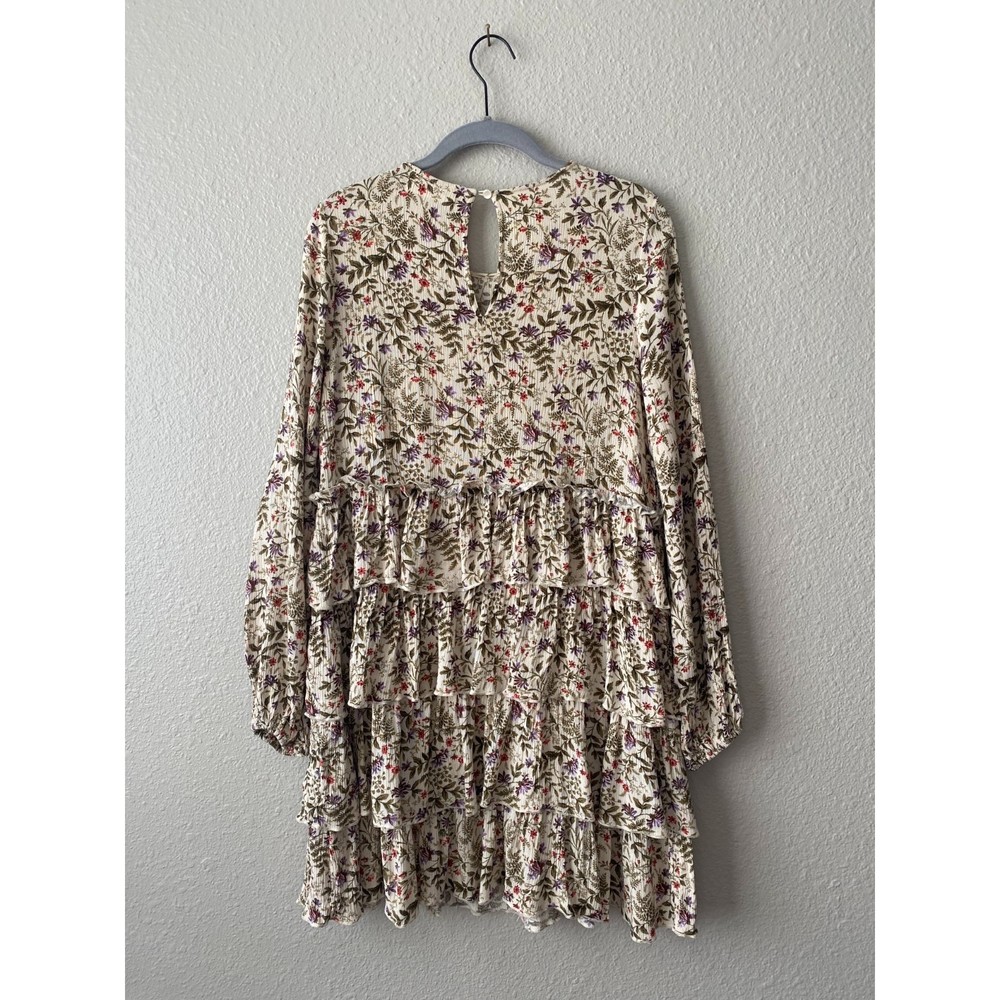 Urban Outfitters Rachele Tiered Floral Babydoll Long Sleeve Dress - Picture 4 of 12